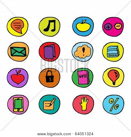 Hand drawn vector illustration icons