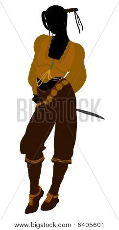 Silhueta de pirata feminino