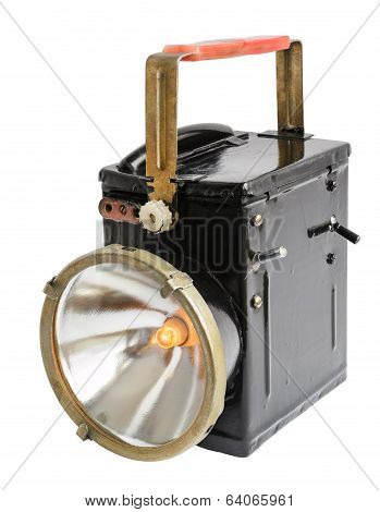 Old Fashioned Flashlight In On State