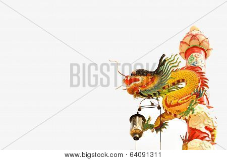 Colorful dargon statue