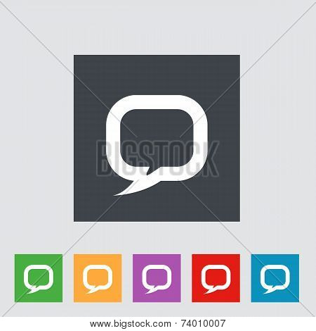 Flat icon of dialog
