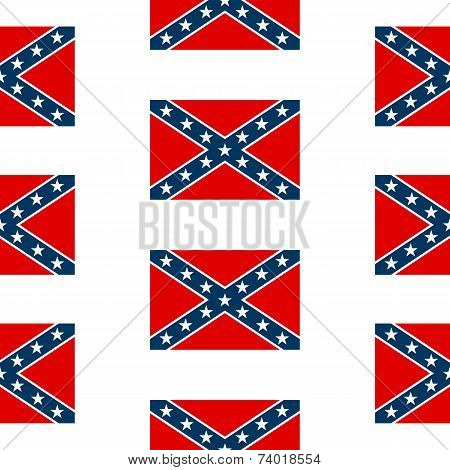 Confederate Flag Seamless Pattern