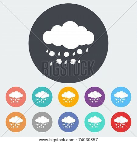 Hagel single icon. Vector illustration.
