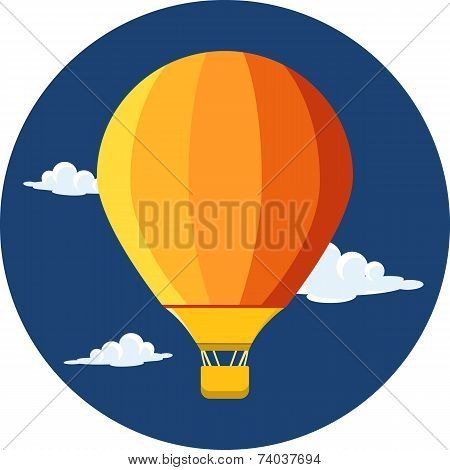 Hot Air Balloon and Clouds