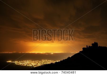 The ruins of Siria medieval fortress from Arad county in Romania