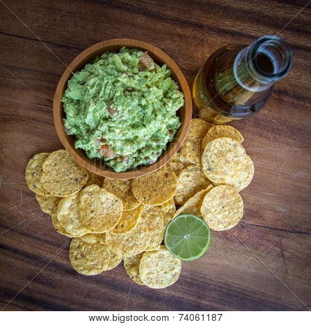Guacamole Chips Beer