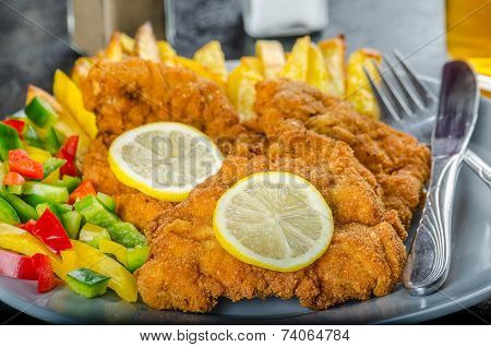 Schnitzel With French Fries
