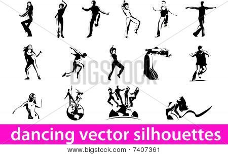 Silhouette of people dancing
