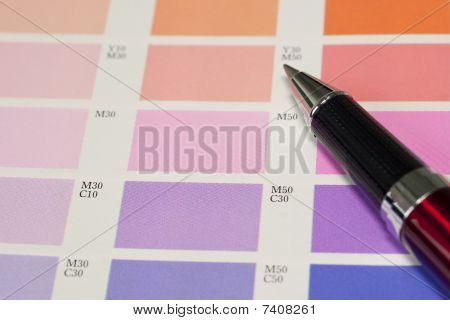 ペンとプロセス カラー ・ チャート