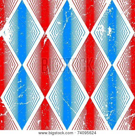 Rhombus seamless pattern, abstract geometric tiling background