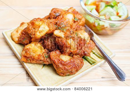 Fried Fish Cake With Squid (tod Mun).