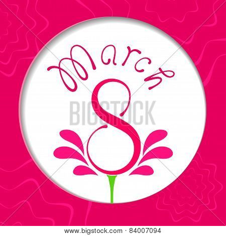 Vector Happy Womens Day. 8 March.