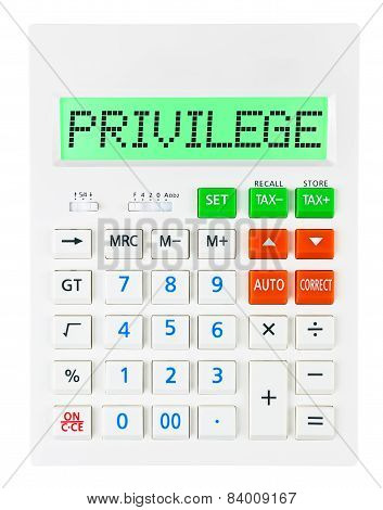 Calculator With Privilege