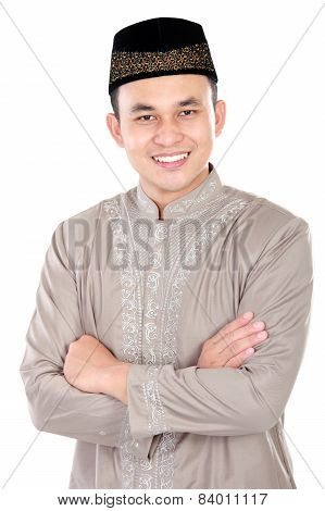 Handsome Muslim Man Smiling