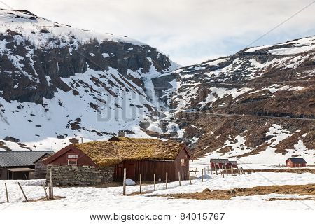 Mountains, Snow-covered Fjord