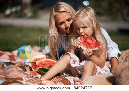 Mother With Kids Have Fun