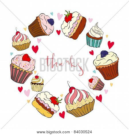 Greeting Card With Cake