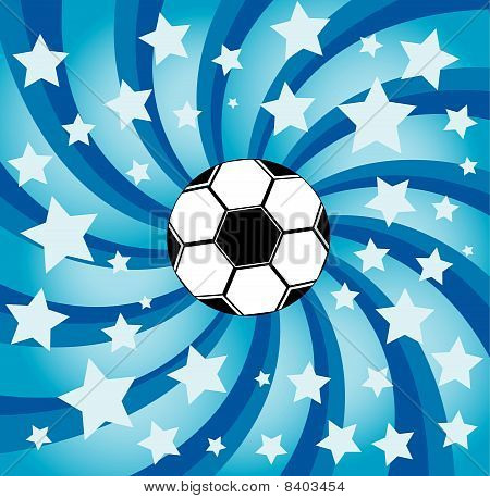 Fotboll på stjärnor i Background.eps