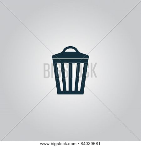 Trash can icon, vector eps10 illustration