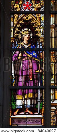 Stained Glass Window Of Louis Ix Of France