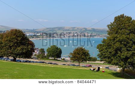 Swanage Dorset England UK from Prince Albert Gardens