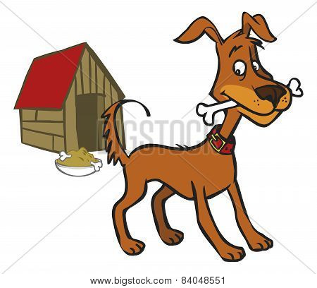 Vector Funny Cartoon Dog