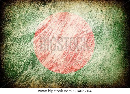 Granica przetarł flaga serii tła. Bangladesz.