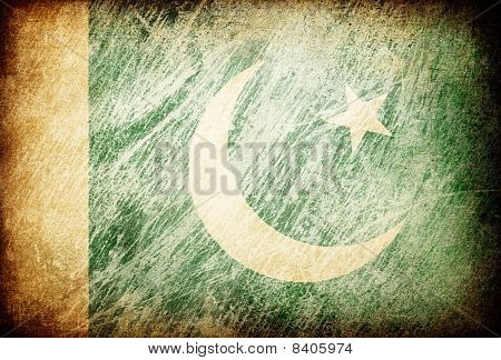 Granica przetarł flaga serii tła. Pakistan.