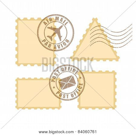 Blank postage stamp