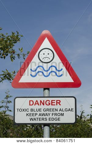 Blue green algae sign