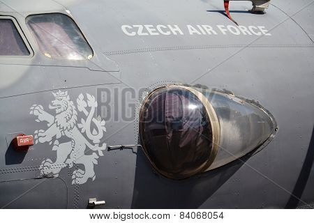 Cockpit Of An Old Military Plane