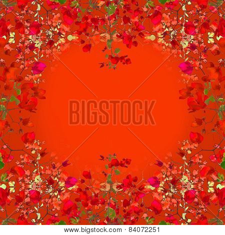 Decorative Swirls Frame Background