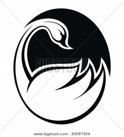 Swan abstract illustration