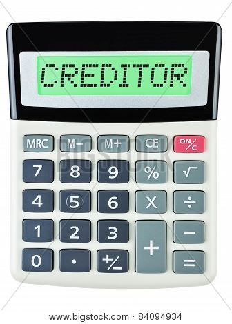 Calculator With Creditor