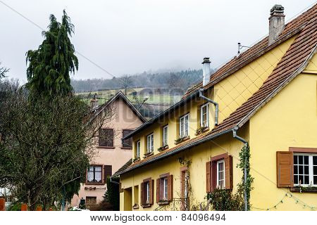 Traditional Alsace Country House, Spring Day