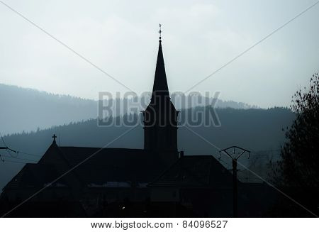 Old Countryside Church In Breitenbach, Alsace