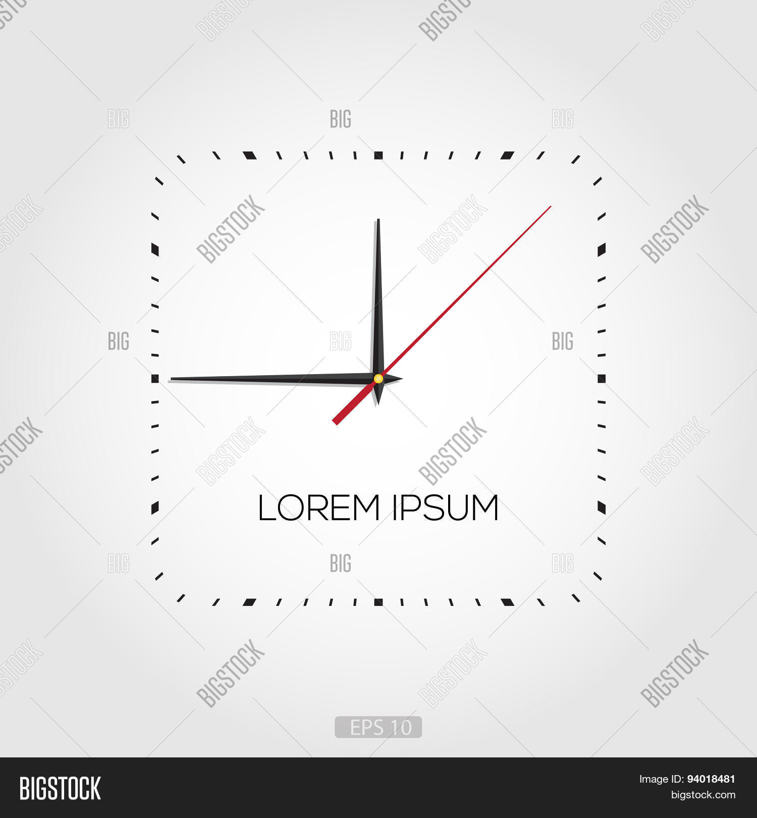 Rectangular Clock Vector & Photo (Free Trial) Bigstock