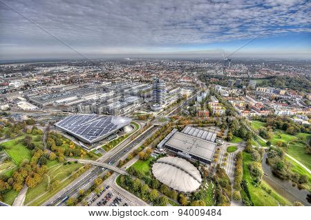 Munich Olympiapark From The Tv Tover