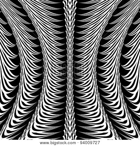Design Warped Monochrome Vertical Pattern