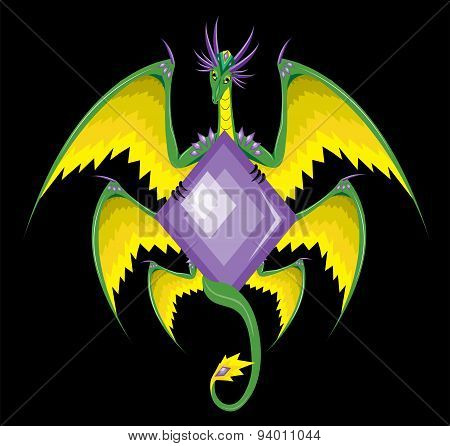 Dragon with six wings.