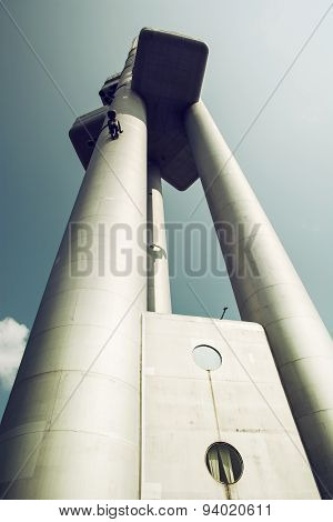 Zizkov Television Tower In Prague City