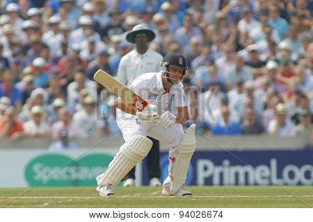 LONDON, ENGLAND - August 22 2013: Ryan Harris bowling during day two of the 5th Investec Ashes cricket match between England and Australia played at The Kia Oval Cricket Ground