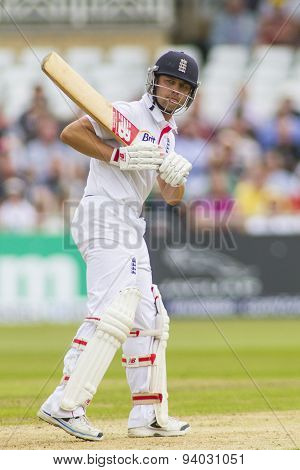 NOTTINGHAM, ENGLAND - July 10, 2013: England's Jonathan Trott during day one of the first Investec Ashes Test match at Trent Bridge Cricket Ground on July 10, 2013 in Nottingham, England.
