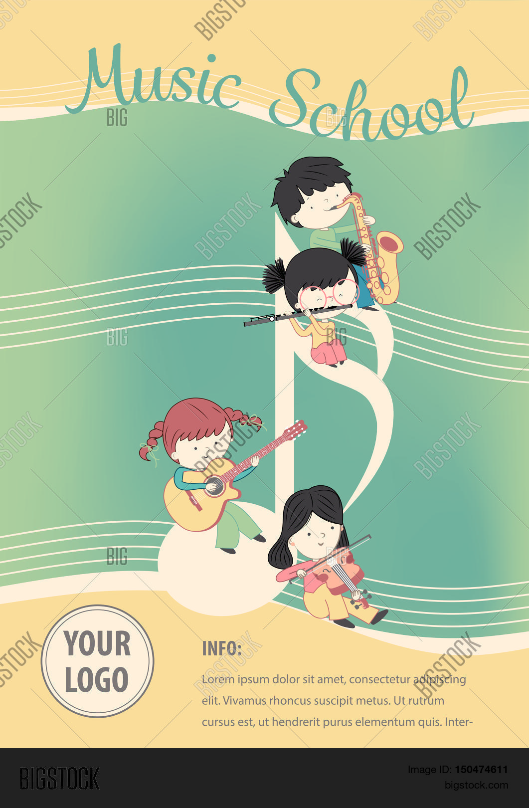 music school poster vector photo free trial bigstock