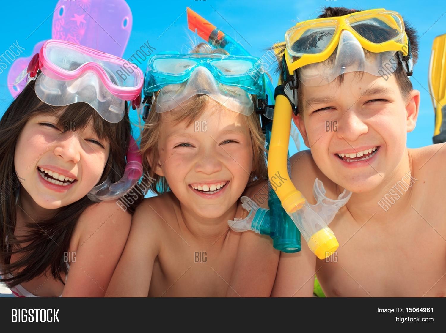 Happy Snorkel Children Image & Photo (Free Trial) Bigstock