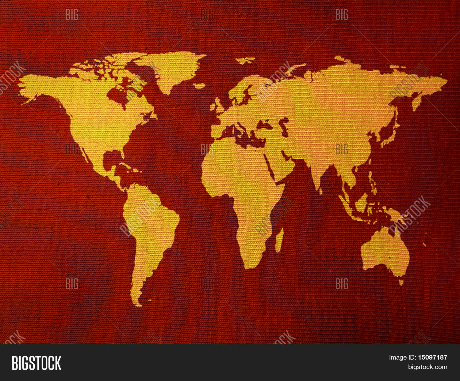 World Rode Map World Map Over Red Image & Photo (Free Trial) | Bigstock