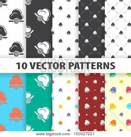 Illustration Of Cloud  Icon In Pattern Style Isolated On Background. Stock Vector Illustration.
