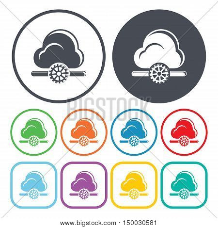 Illustration Of Cloud  Icon In Pattern Style Isolated On Background. Stock Vector Illustration.