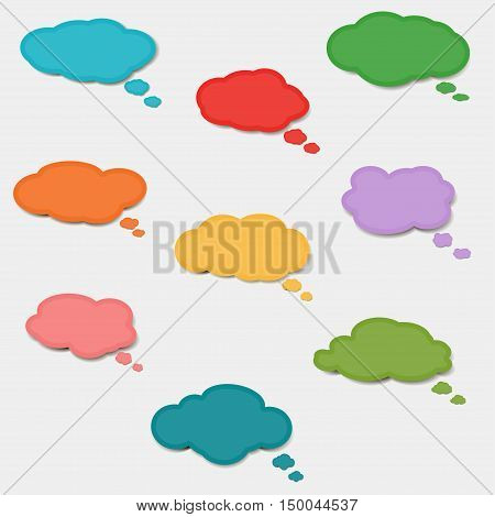 Set of colorful speech bubbles. Vector illustration