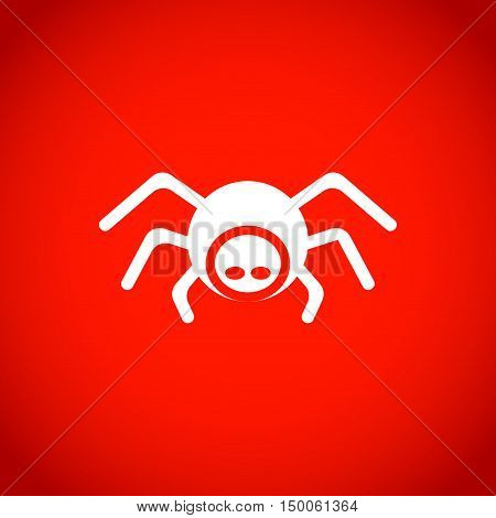 spider icon stock vector illustration flat design